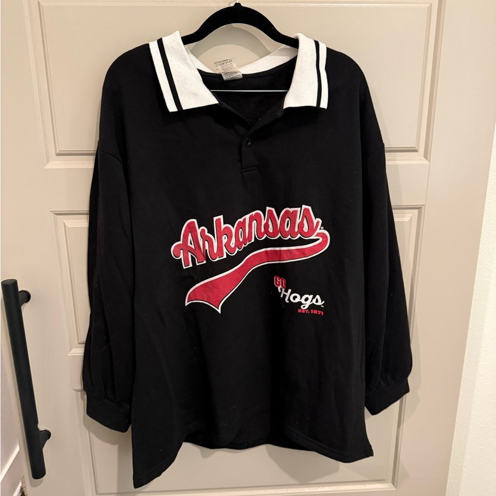 Arkansas Hogs Black Polo Shirt
